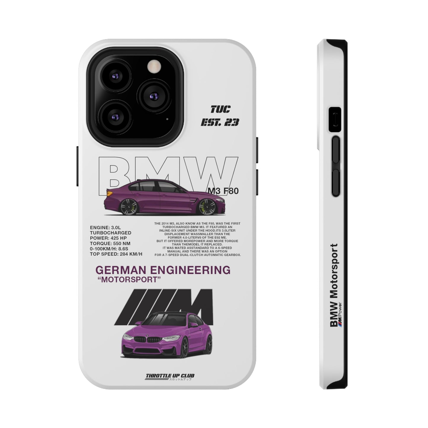 BMW M3 F80 PHONE CASE "GERMAN ENGENEERING"