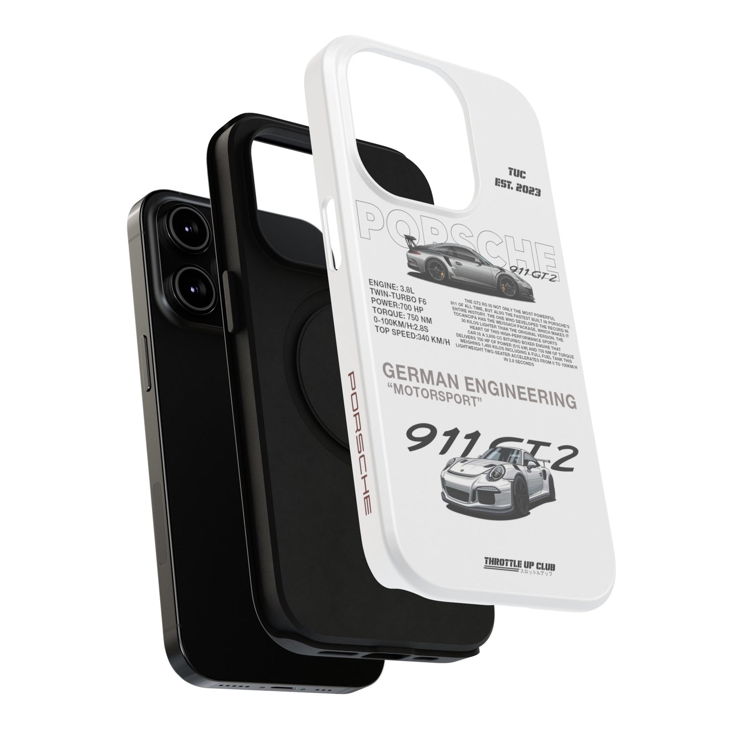 PORSCHE 911 GT2 RS PHONE CASE  "GERMAN ENGENEERING"