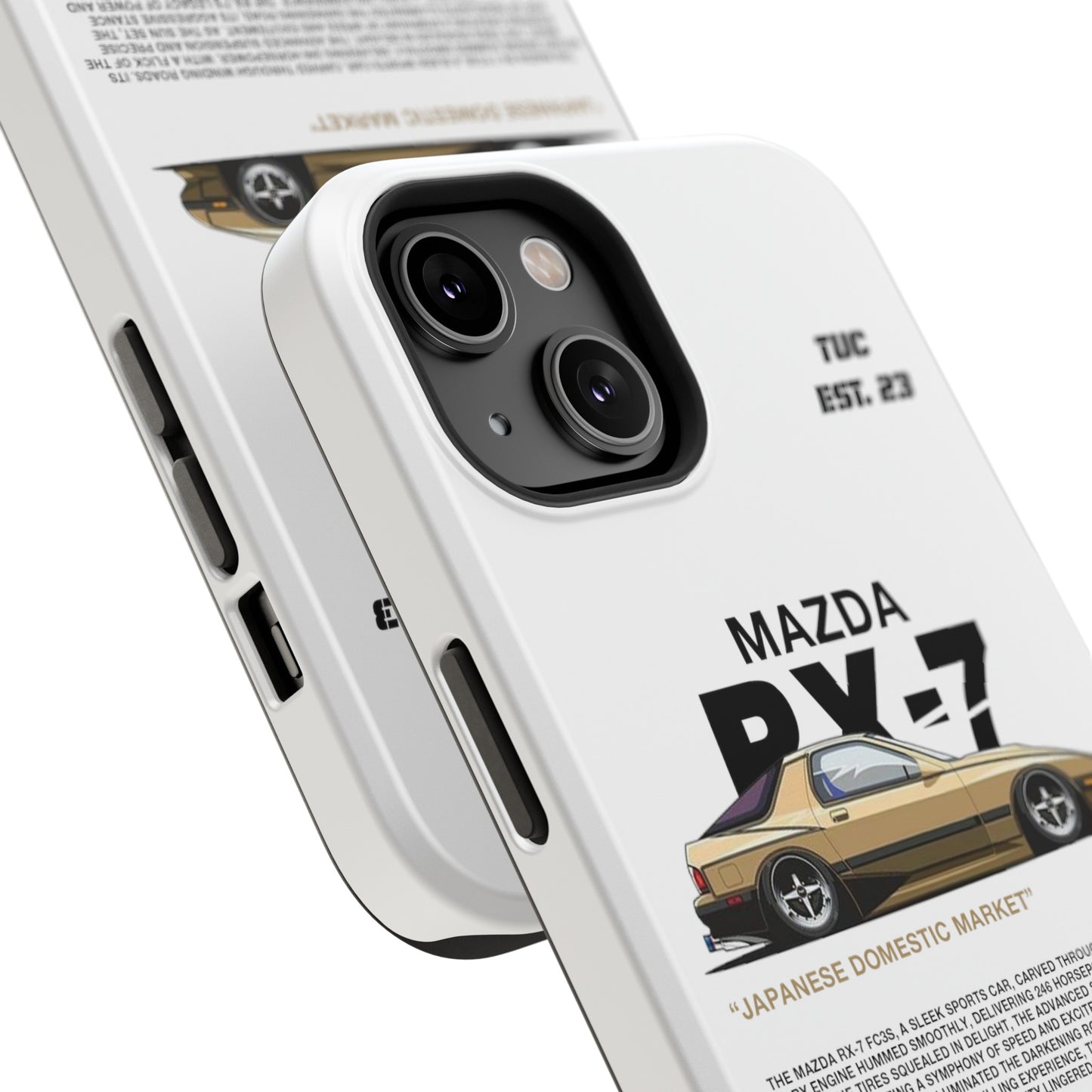 MAZDA RX-7 FC3S PHONE CASE "JAPANESE ENGENEERING" OLD VERSIONS