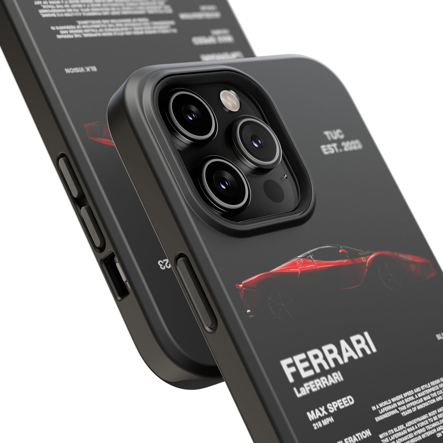 FERRARI LaFERRARI "ITALIAN ENGINEERING" BLK VISION PHONE CASE