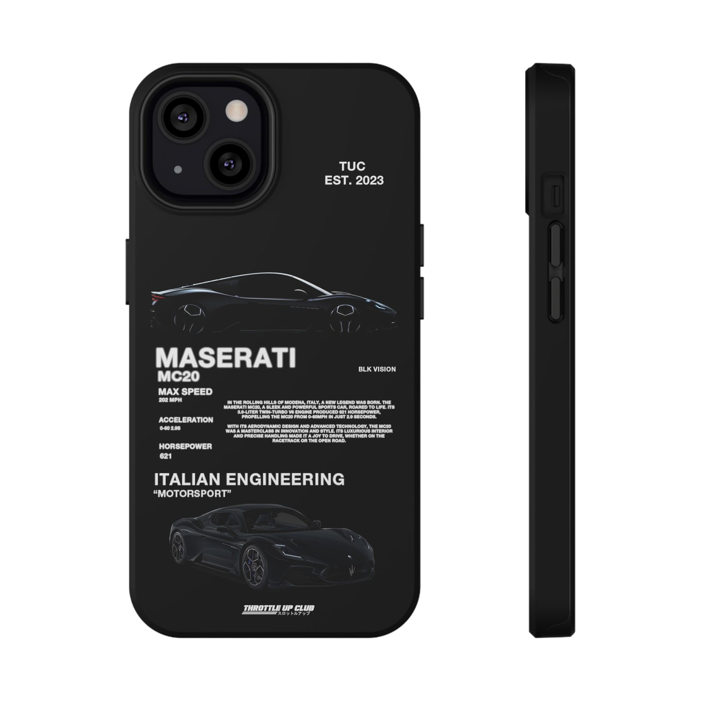 MASERATI MC20 "ITALIAN ENGINEERING" BLK VISION PHONE CASE