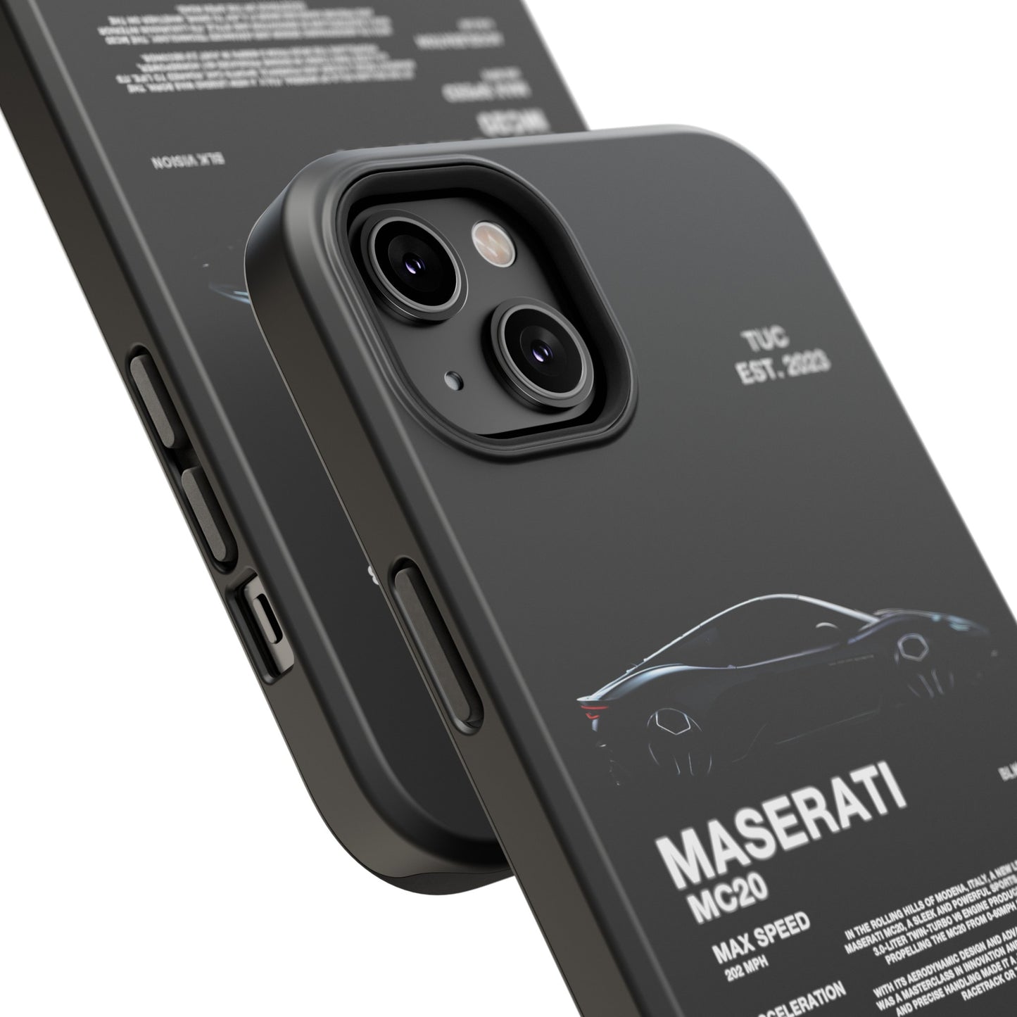 MASERATI MC20 "ITALIAN ENGINEERING" BLK VISION PHONE CASE