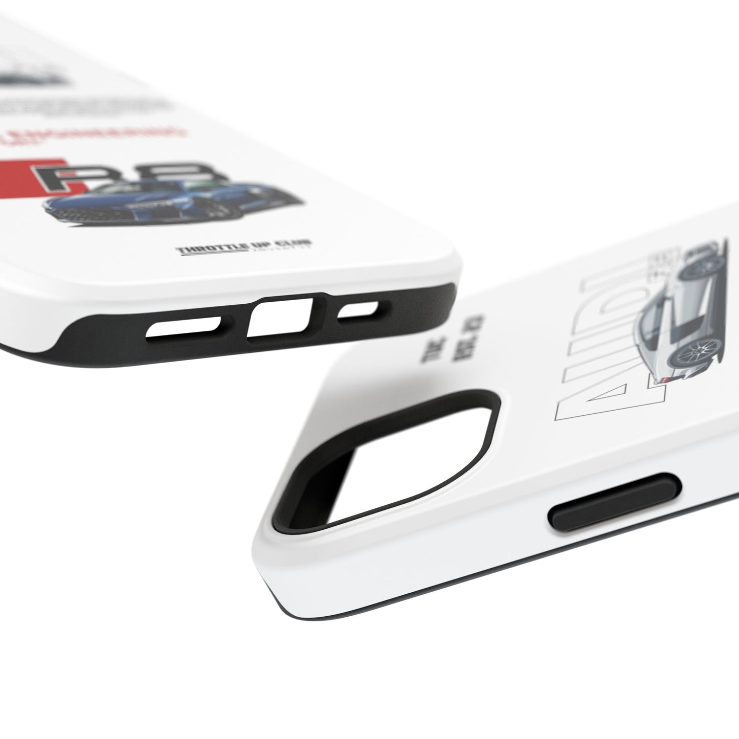 AUDI R8 WHITE PHONE CASE  "GERMAN ENGENEERING"