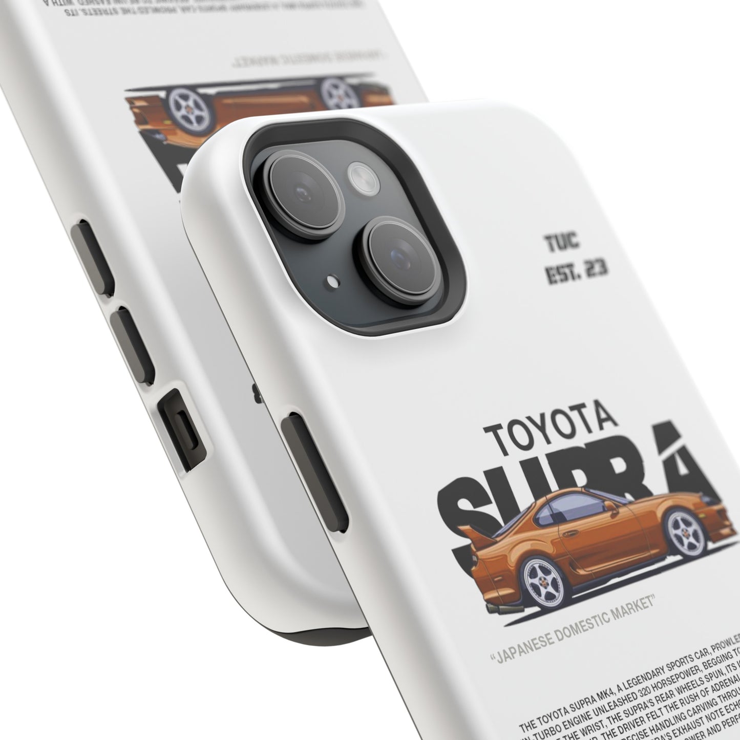 TOYOTA SUPRA MK4 PHONE  CASE "JAPANESE ENGENEERING" OLD VERSIONS