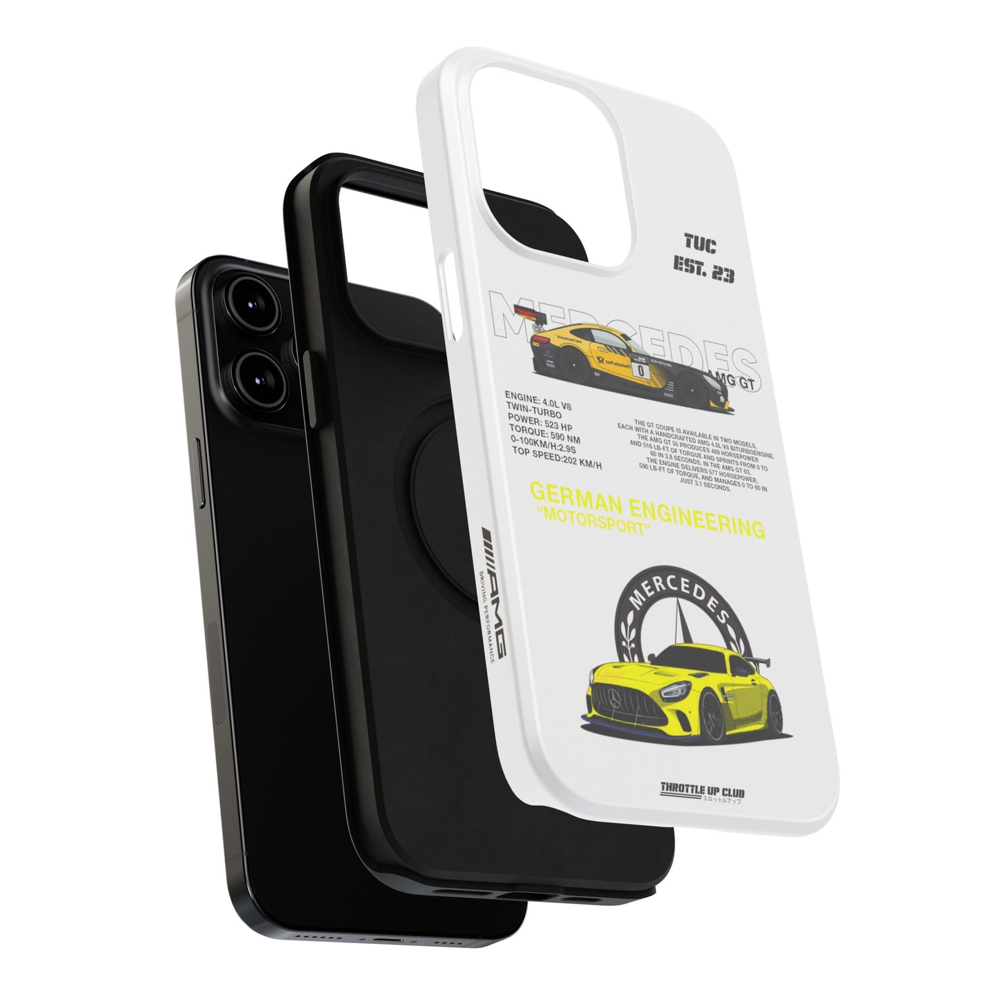 MERCEDES AMG GT PHONE CASE  "GERMAN ENGENEERING"