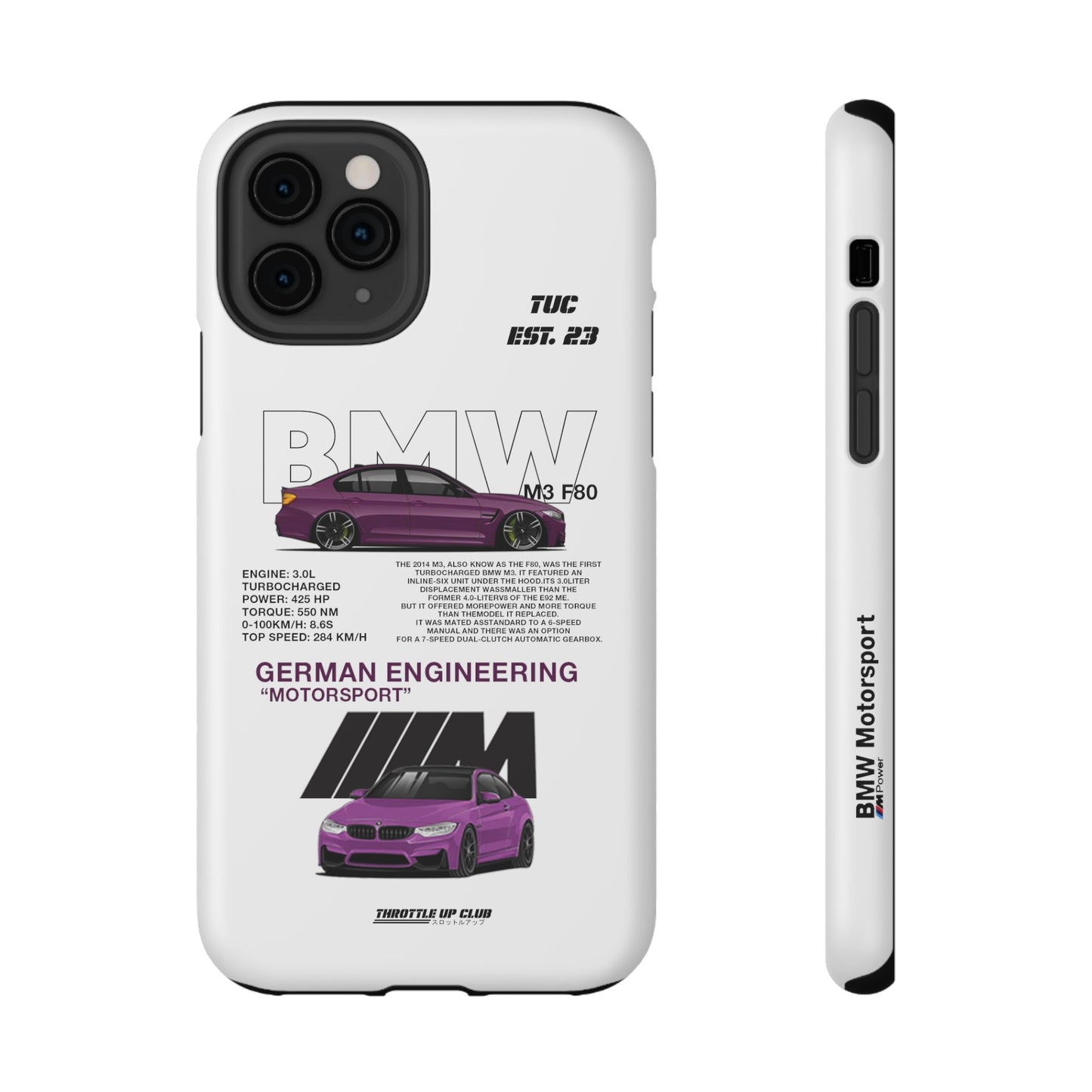 BMW M3 F80 PHONE CASE "GERMAN ENGENEERING"