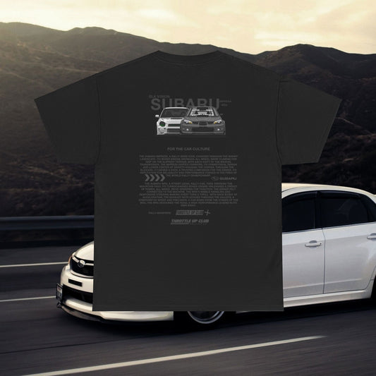 SUBARU IMPREZA AND SUBARU WRX "BLK VISION" T-SHIRT IN BLACK