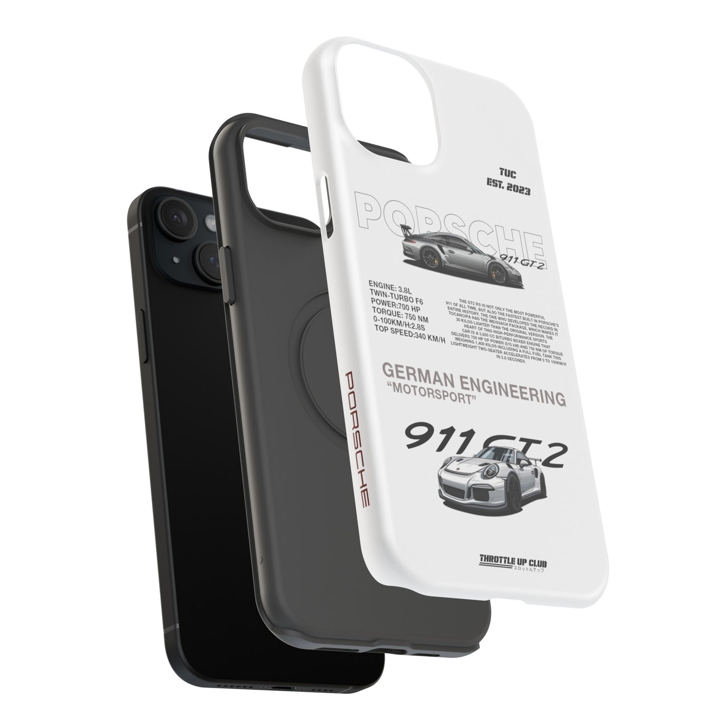 PORSCHE 911 GT2 RS PHONE CASE  "GERMAN ENGENEERING"