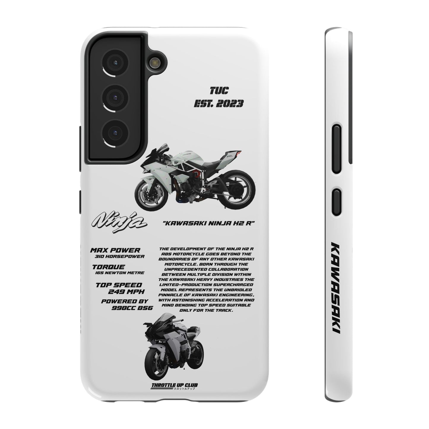 Ninja Kawasaki H2 PHONE CASE IN WHITE