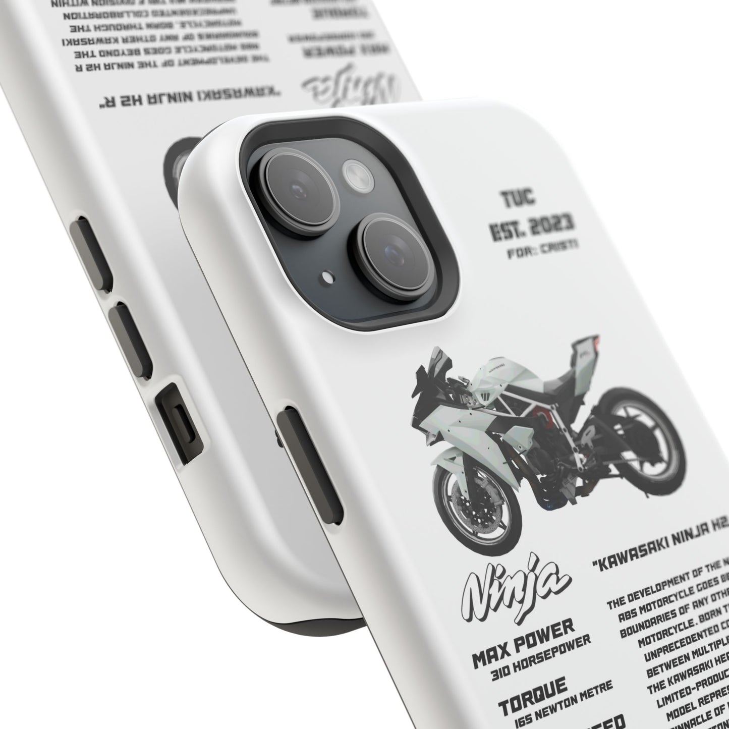 Ninja Kawasaki H2 PHONE CASE IN WHITE