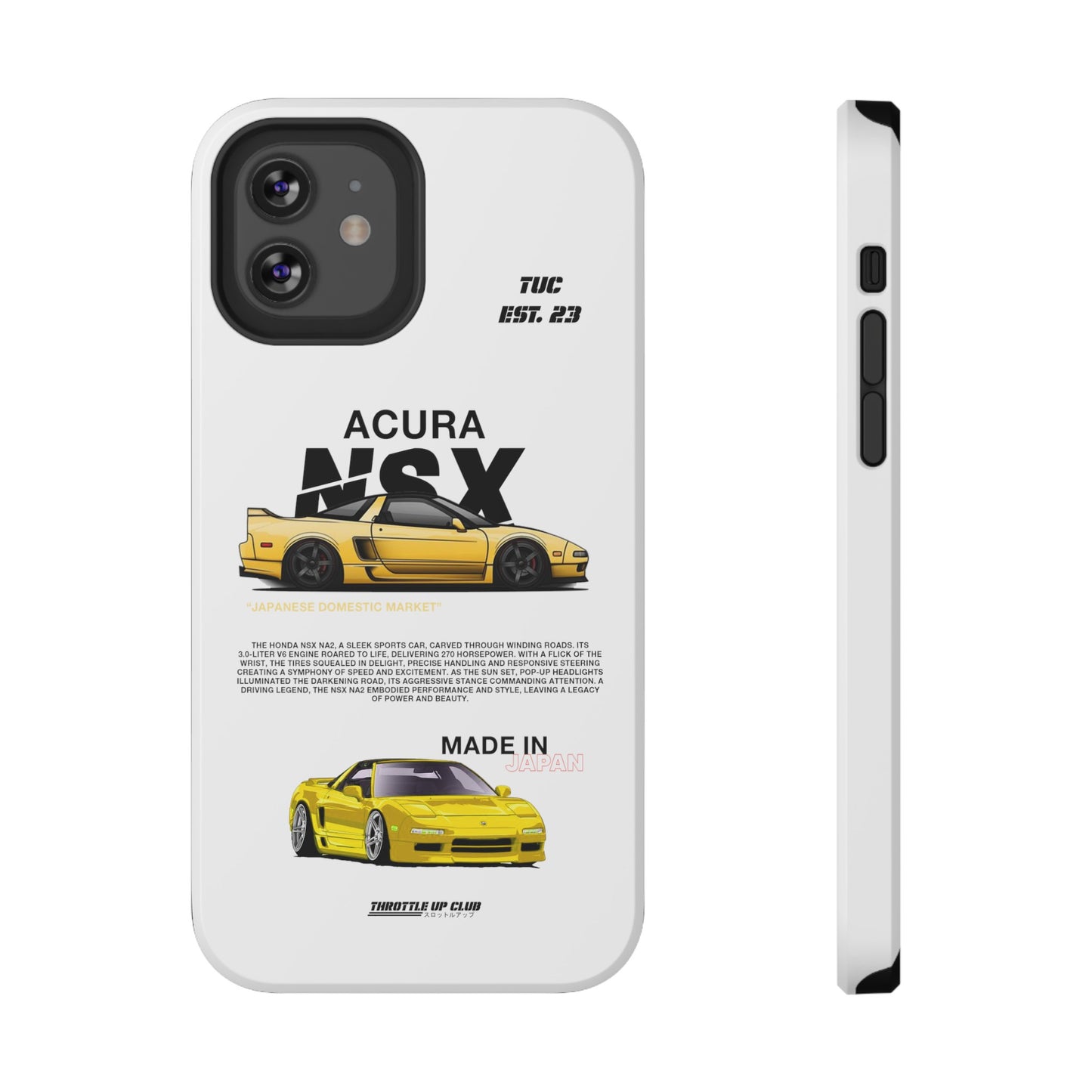 ACURA NSX NA2 PHONE CASE "JAPANESE ENGENEERING" OLD VERSIONS