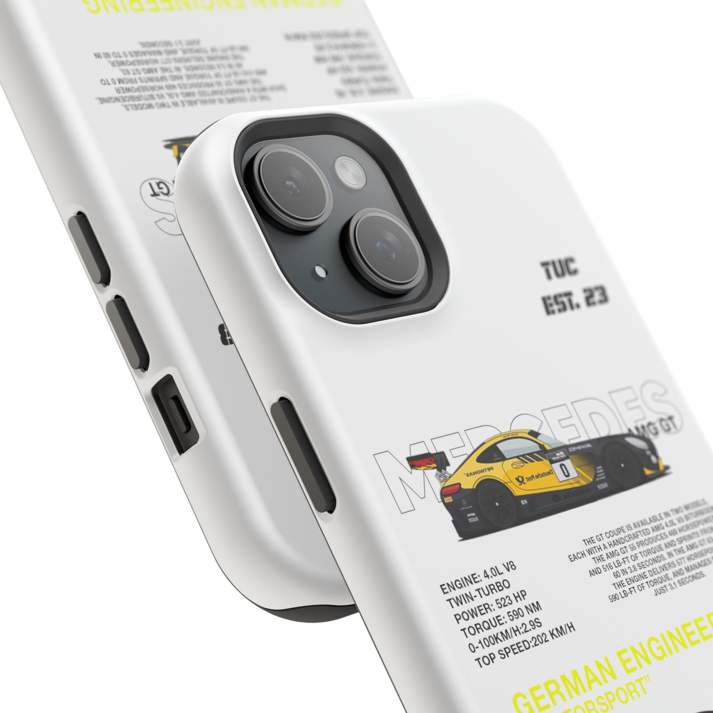 MERCEDES AMG GT PHONE CASE  "GERMAN ENGENEERING"