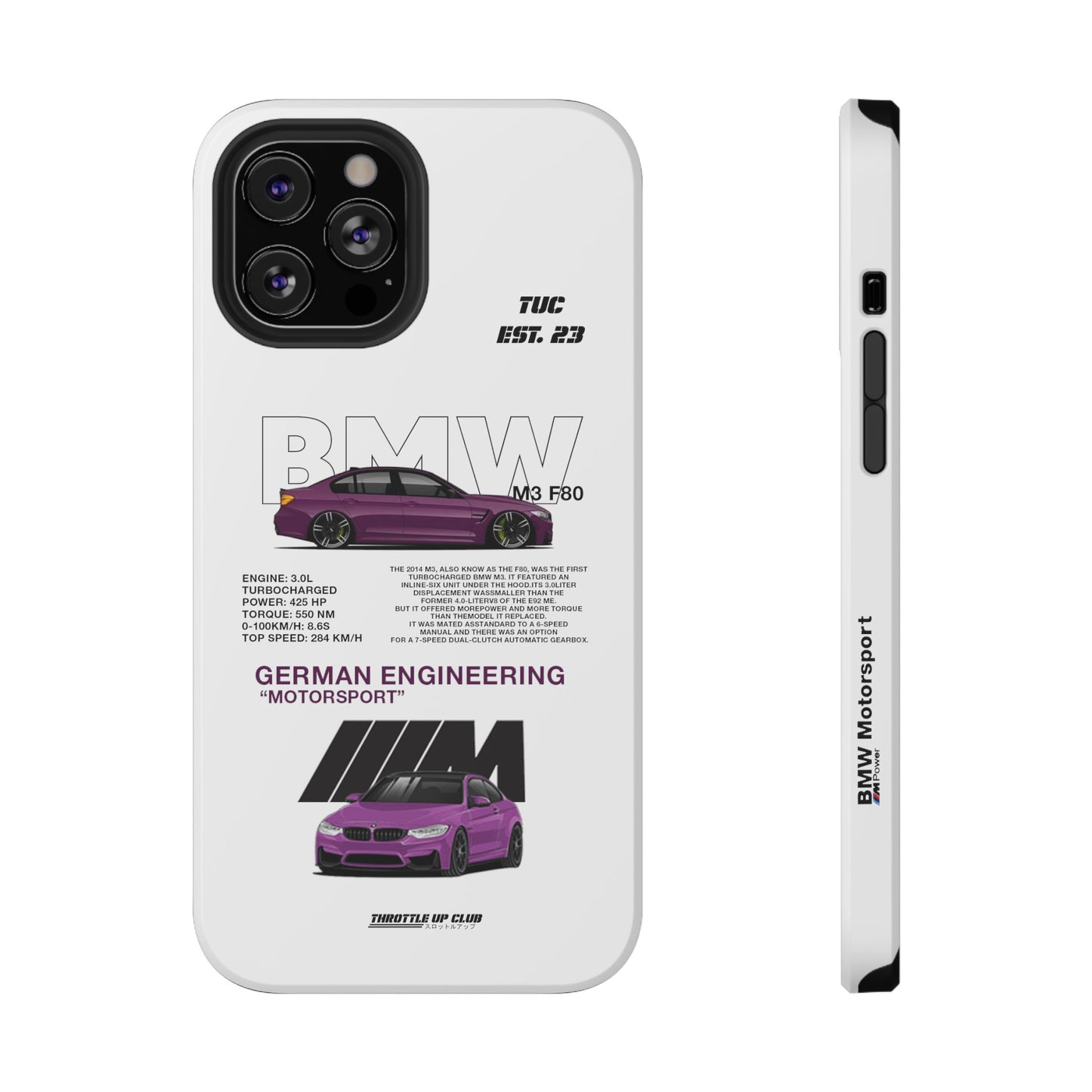 BMW M3 F80 PHONE CASE "GERMAN ENGENEERING"