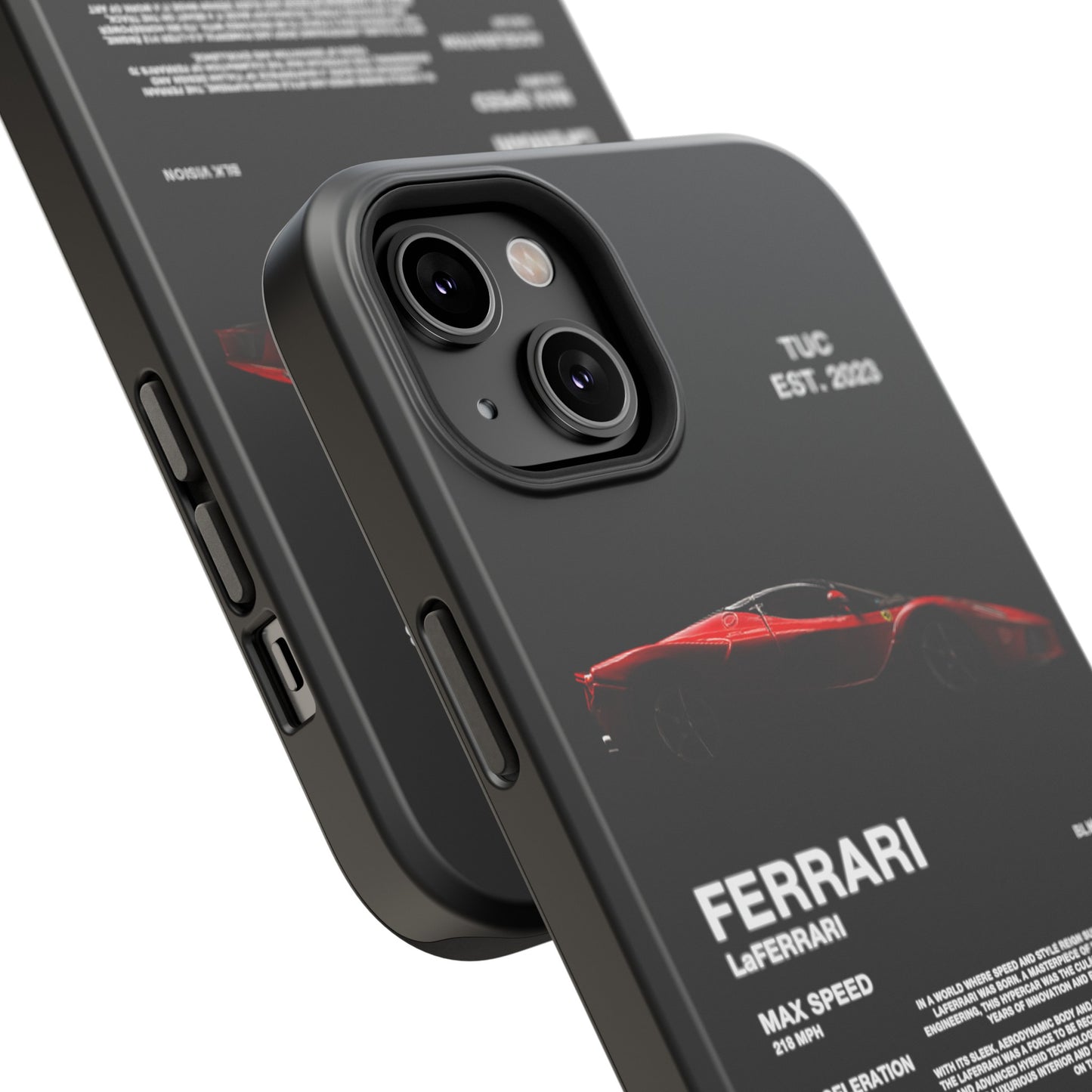 FERRARI LaFERRARI "ITALIAN ENGINEERING" BLK VISION PHONE CASE