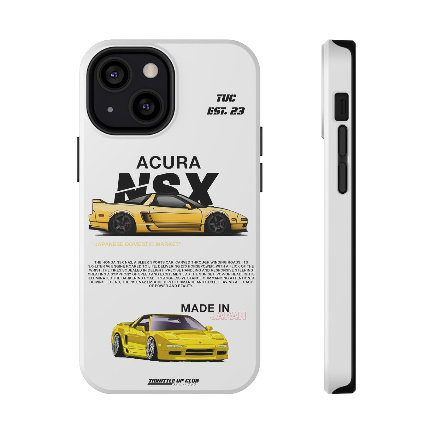 ACURA NSX NA2 PHONE CASE "JAPANESE ENGENEERING" OLD VERSIONS