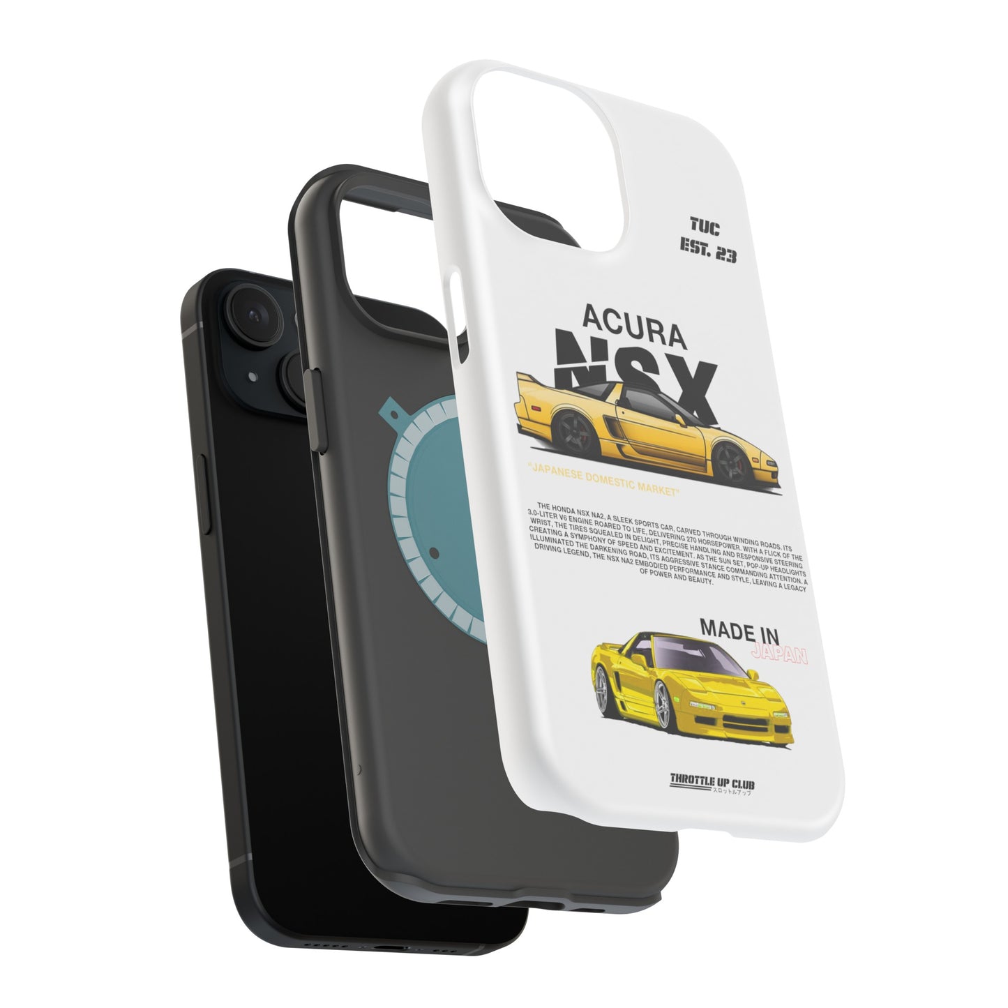 ACURA NSX NA2 PHONE CASE "JAPANESE ENGENEERING" OLD VERSIONS