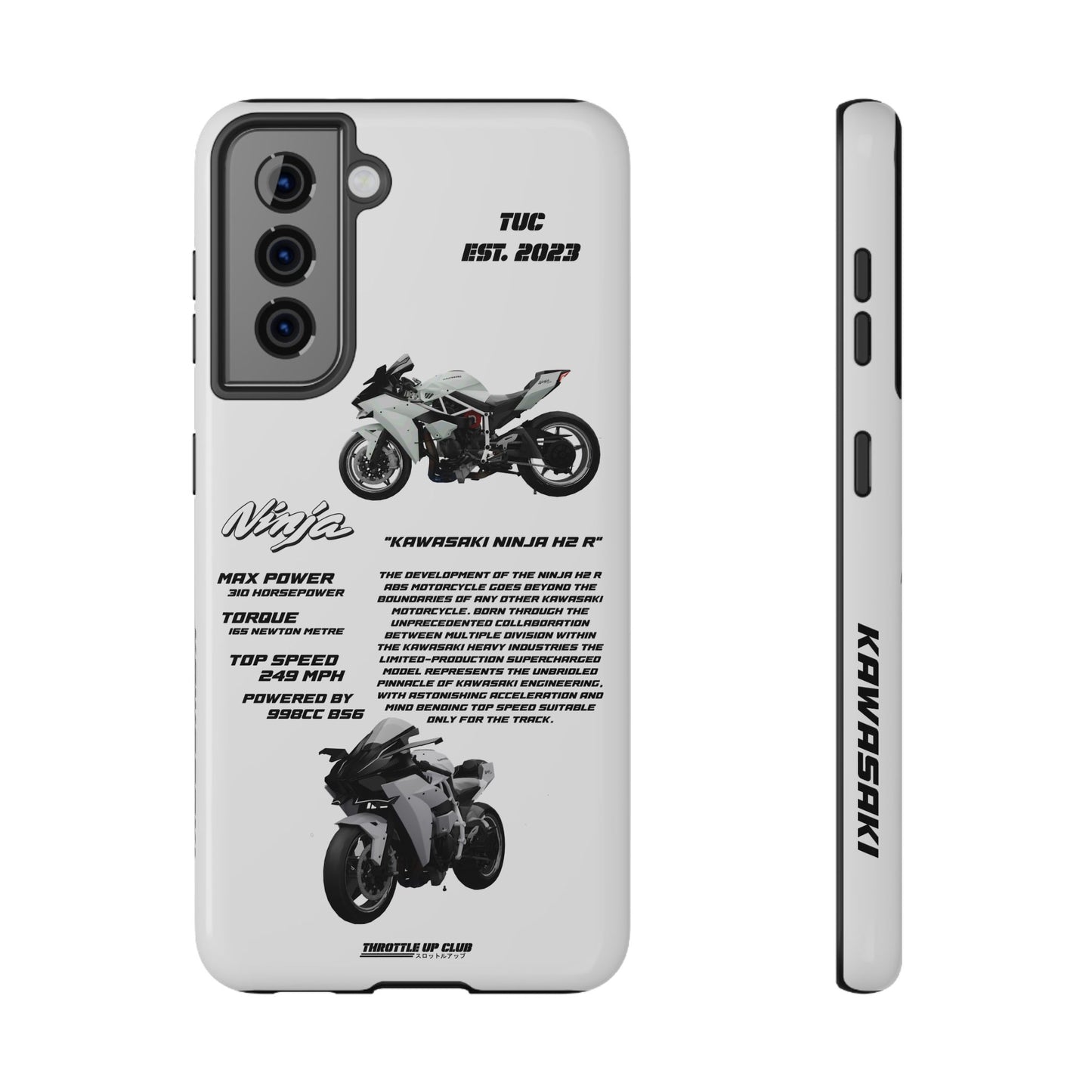 Ninja Kawasaki H2 PHONE CASE IN WHITE