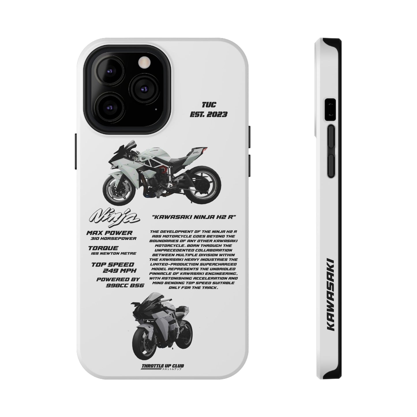 Ninja Kawasaki H2 PHONE CASE IN WHITE