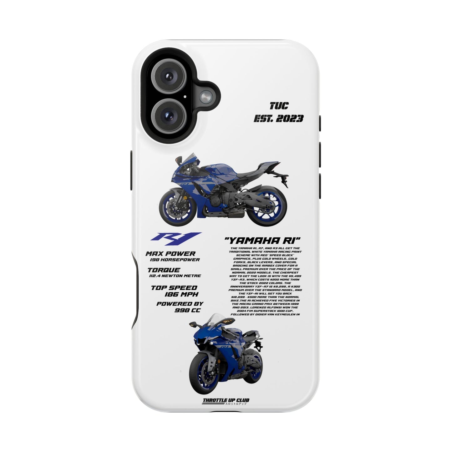 Copy of Copy of Copy of Ninja Kawasaki H2 PHONE CASE IN WHITE