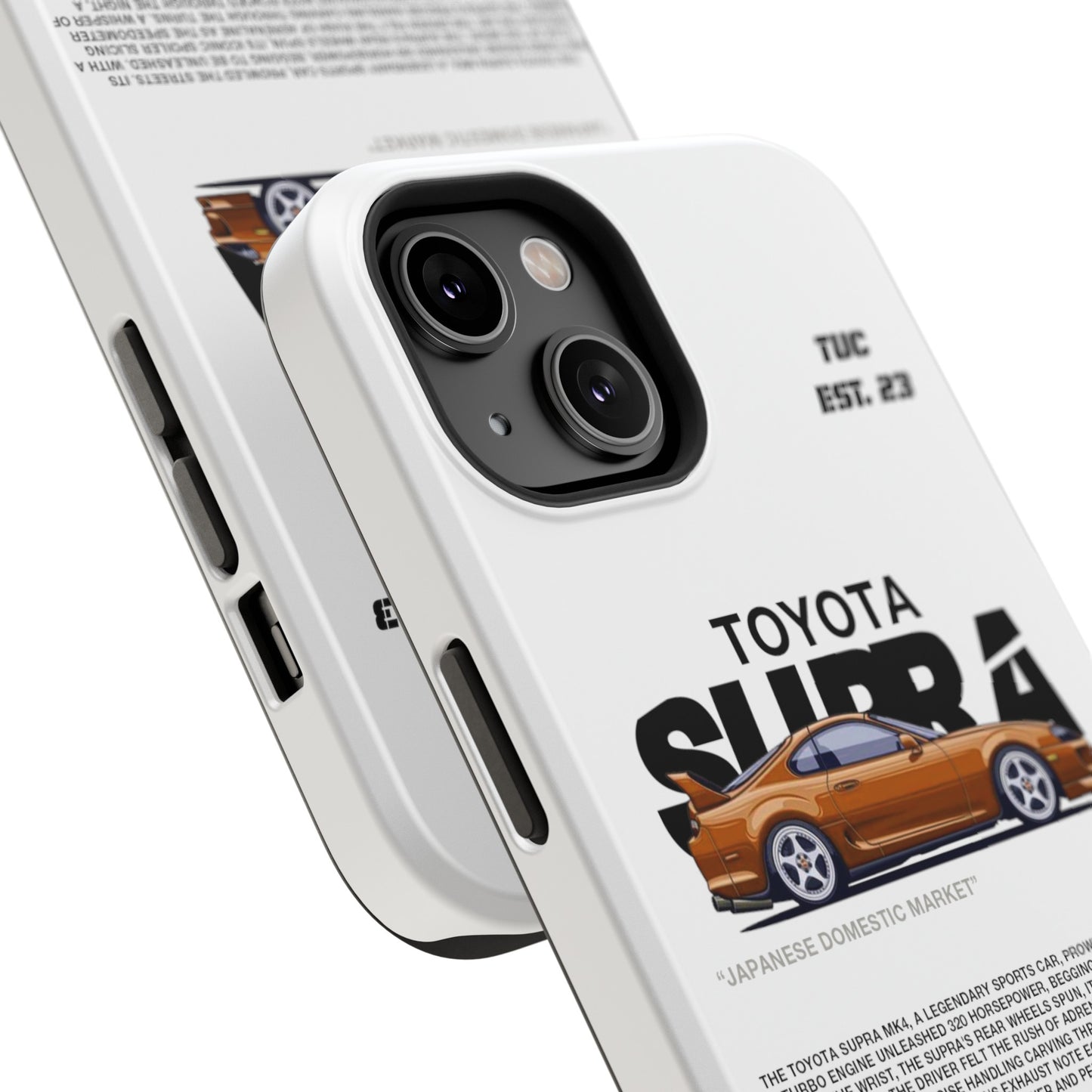 TOYOTA SUPRA MK4 PHONE  CASE "JAPANESE ENGENEERING" OLD VERSIONS