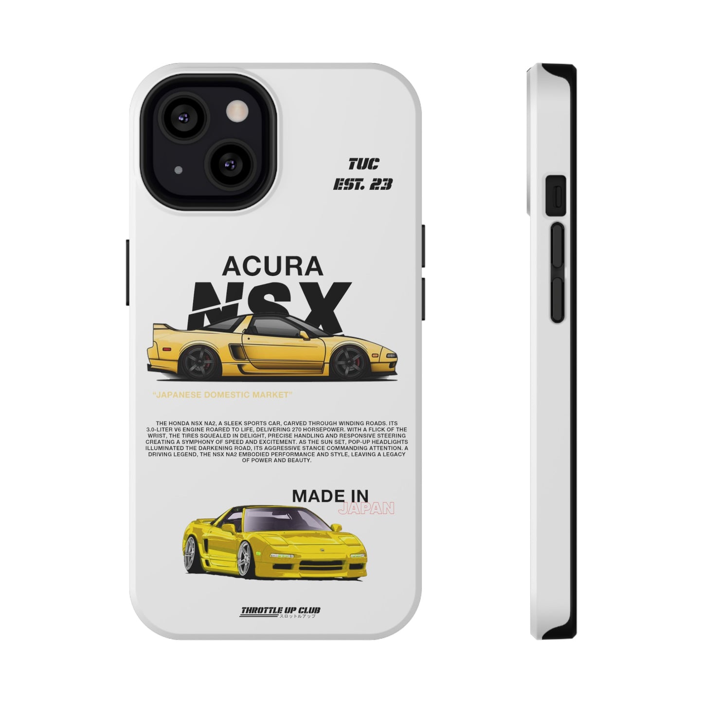 ACURA NSX NA2 PHONE CASE "JAPANESE ENGENEERING" OLD VERSIONS