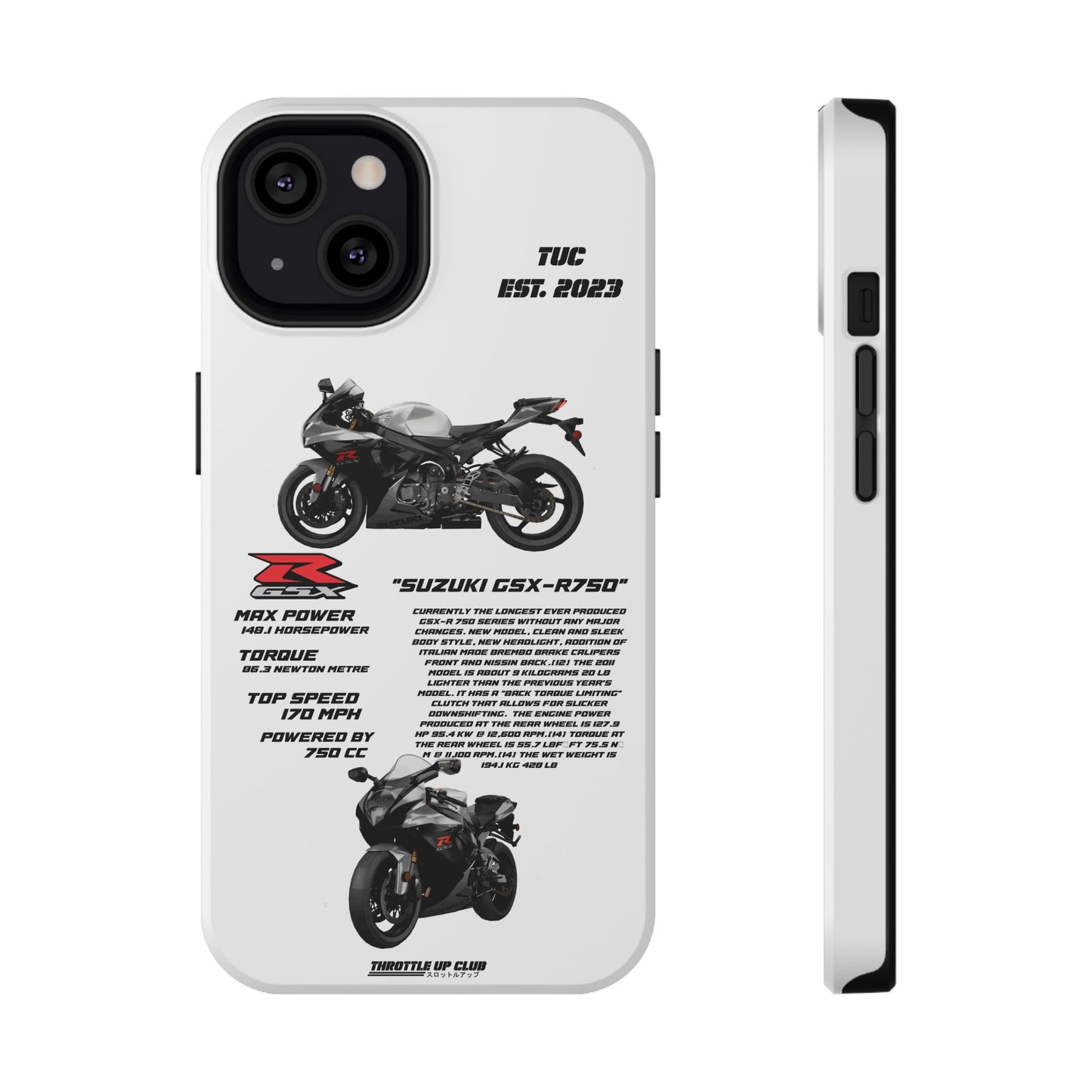 Copy of Copy of Ninja Kawasaki H2 PHONE CASE IN WHITE