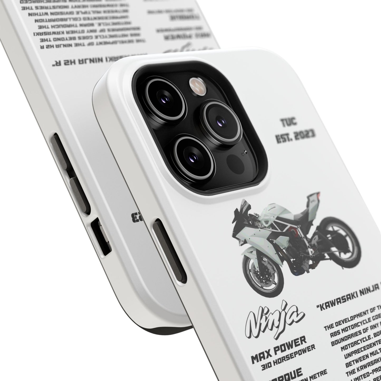 Ninja Kawasaki H2 PHONE CASE IN WHITE