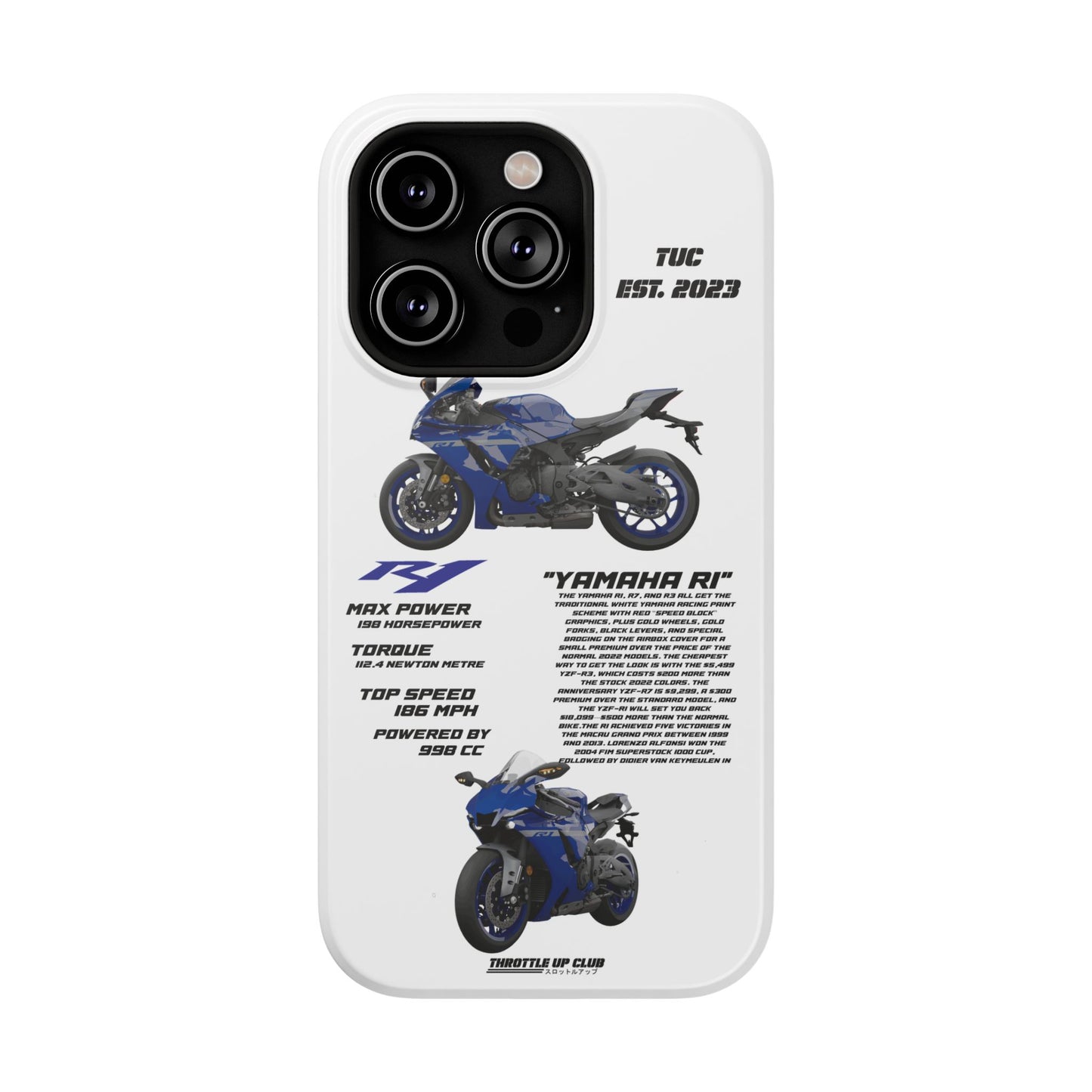 Copy of Copy of Copy of Ninja Kawasaki H2 PHONE CASE IN WHITE