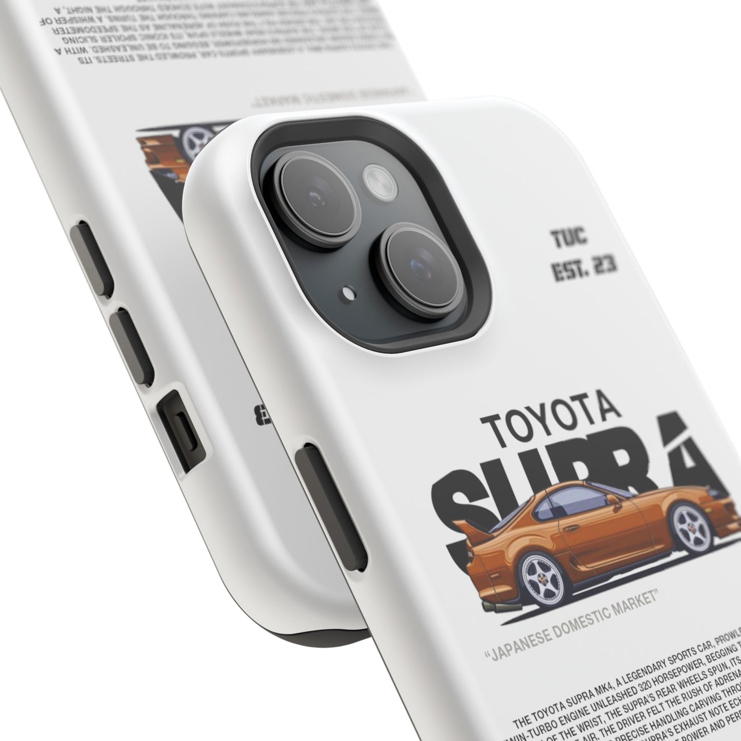 TOYOTA SUPRA MK4 PHONE  CASE "JAPANESE ENGENEERING" OLD VERSIONS